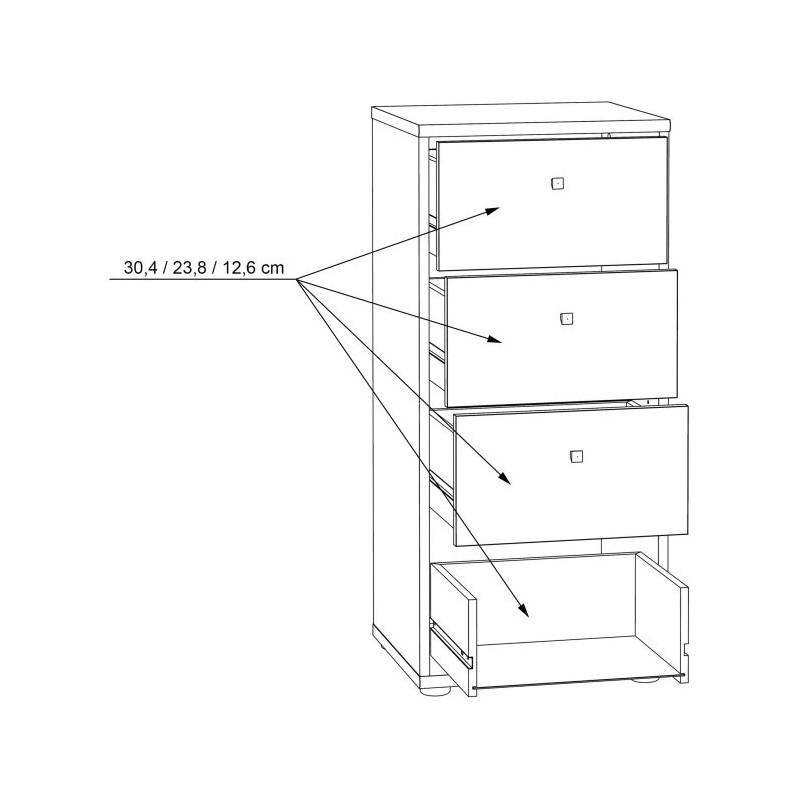 Komoda 4 szuflady Old-Wood Vintage – styl industrialny | Domowanie.pl