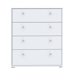 Komoda biała z uchwytami aluminium – kup teraz | Sklep Domowanie