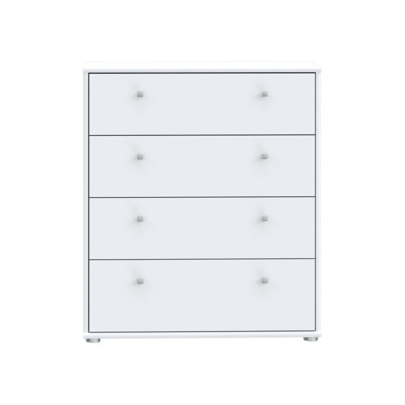 Komoda biała z uchwytami aluminium – kup teraz | Sklep Domowanie