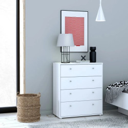 Komoda biała z uchwytami aluminium – kup teraz | Sklep Domowanie