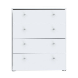 Komoda biała z uchwytami aluminium – kup teraz | Sklep Domowanie