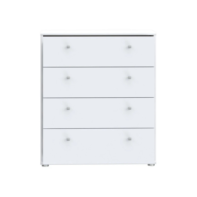 Komoda biała z uchwytami aluminium – kup teraz | Sklep Domowanie