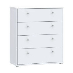 Komoda biała z uchwytami aluminium – kup teraz | Sklep Domowanie