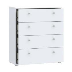 Komoda biała z uchwytami aluminium – kup teraz | Sklep Domowanie