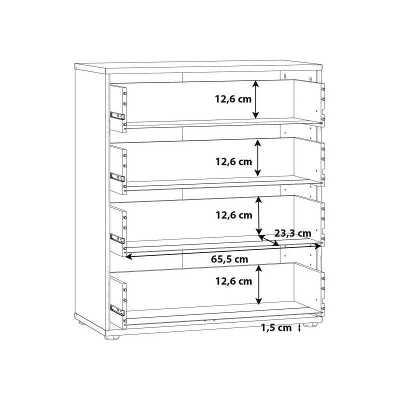 Komoda biała z uchwytami aluminium – kup teraz | Sklep Domowanie
