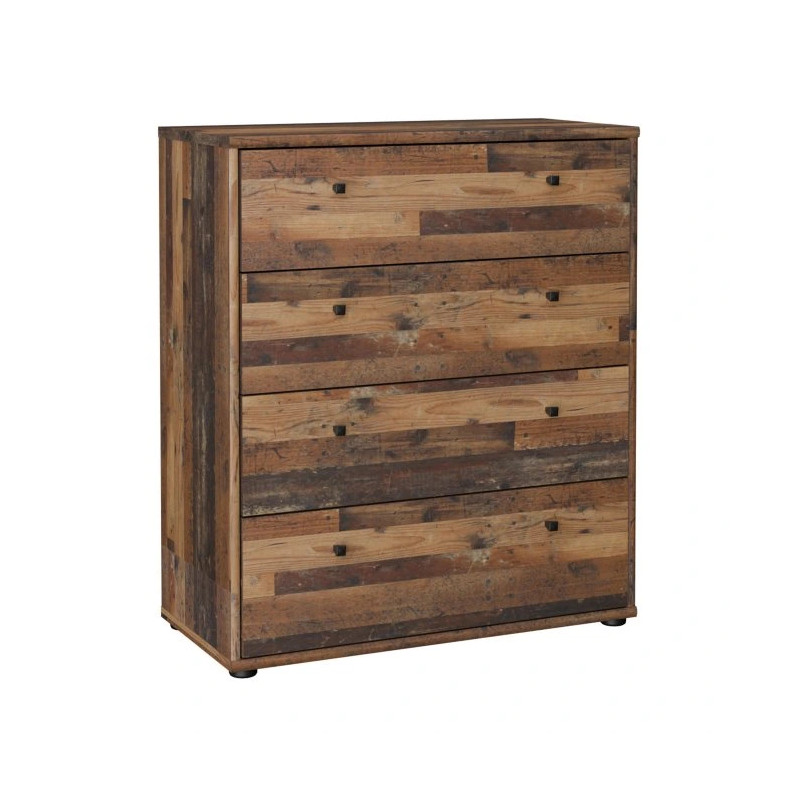 Komoda 4 szuflady Old-Wood Vintage – klasyka i styl | Domowanie.pl
