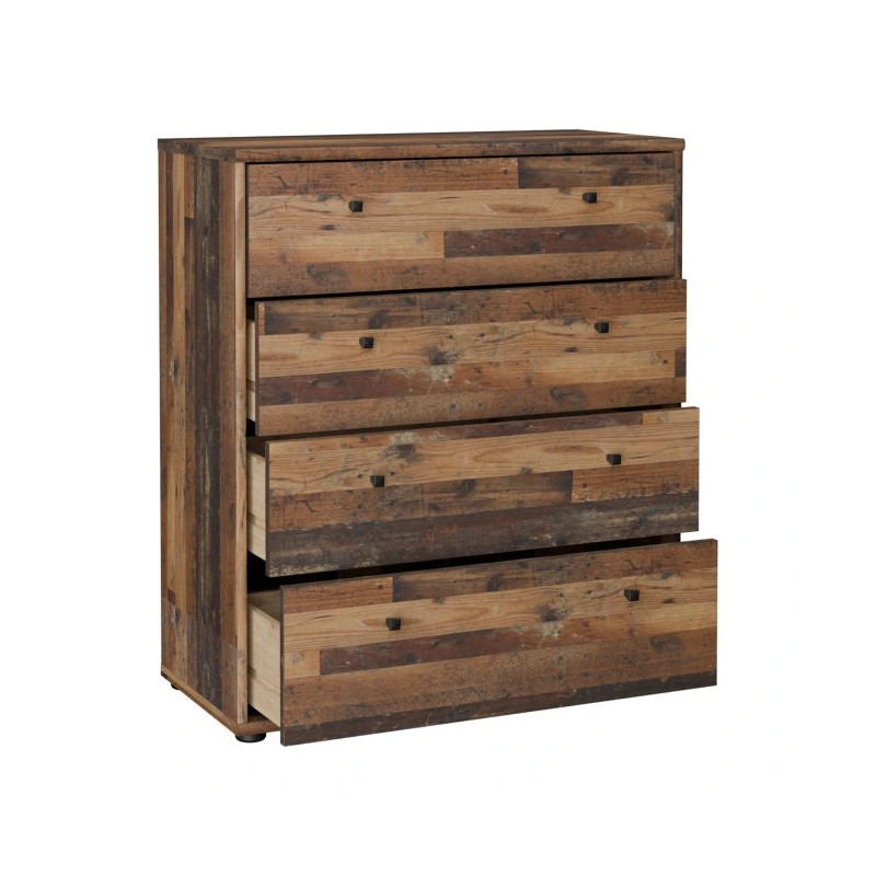 Komoda 4 szuflady Old-Wood Vintage – klasyka i styl | Domowanie.pl