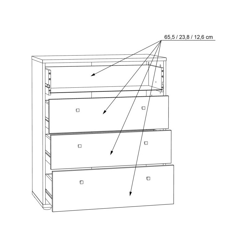 Komoda 4 szuflady Old-Wood Vintage – klasyka i styl | Domowanie.pl