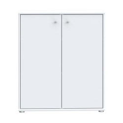 Komoda 2 półki Biała – styl nowoczesny, 73,7 cm | Domowanie.pl