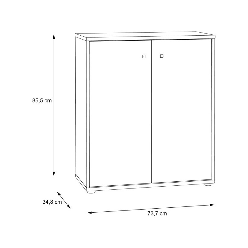 Komoda 2 drzwiczki Old-Wood Vintage – styl industrialny | Domowanie.pl