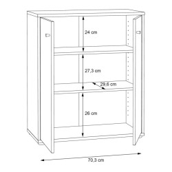 Komoda 2 drzwiczki Old-Wood Vintage – styl industrialny | Domowanie.pl