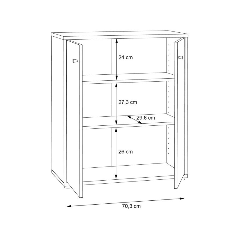 Komoda 2 drzwiczki Old-Wood Vintage – styl industrialny | Domowanie.pl
