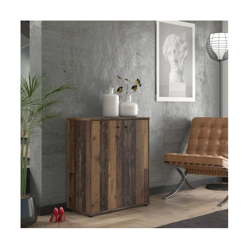 Komoda 2 drzwiczki Old-Wood Vintage – styl industrialny | Domowanie.pl