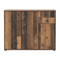 Komoda 2 szuflady 3 drzwiczki Old-Wood – styl loftowy | Domowanie.pl