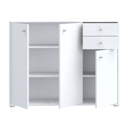 Komoda Biała 108,8 cm – 2 szuflady, 3 drzwiczki | Domowanie.pl