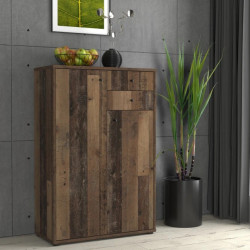 Komoda wąska wysoka Old-Wood Vintage – 2 szuflady | Domowanie.pl