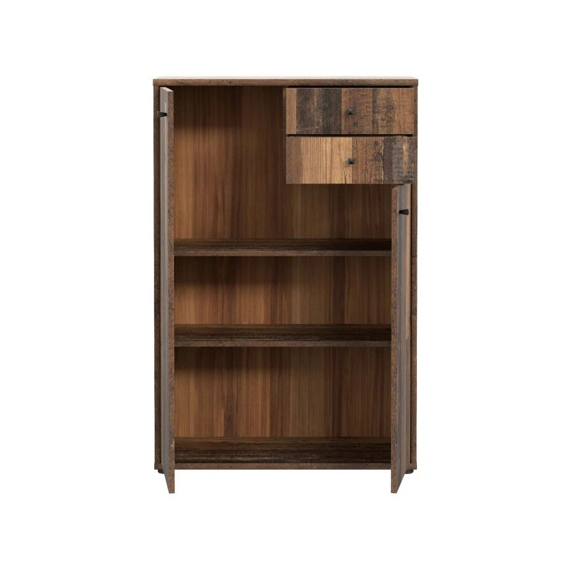 Komoda wąska wysoka Old-Wood Vintage – 2 szuflady | Domowanie.pl