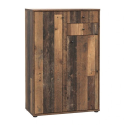 Komoda wąska wysoka Old-Wood Vintage – 2 szuflady | Domowanie.pl