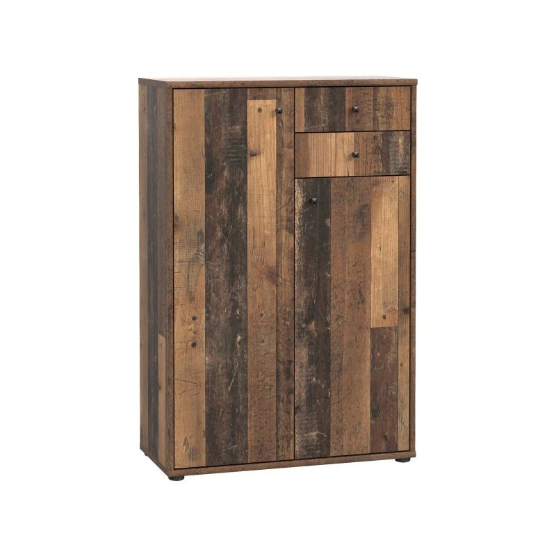 Komoda wąska wysoka Old-Wood Vintage – 2 szuflady | Domowanie.pl