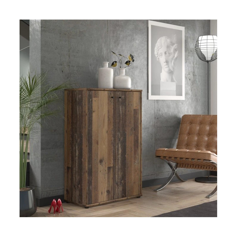 Komoda Old-Wood Vintage z półkami – industrialny styl | Domowanie.pl