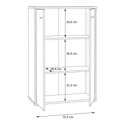 Komoda Old-Wood Vintage z półkami – industrialny styl | Domowanie.pl