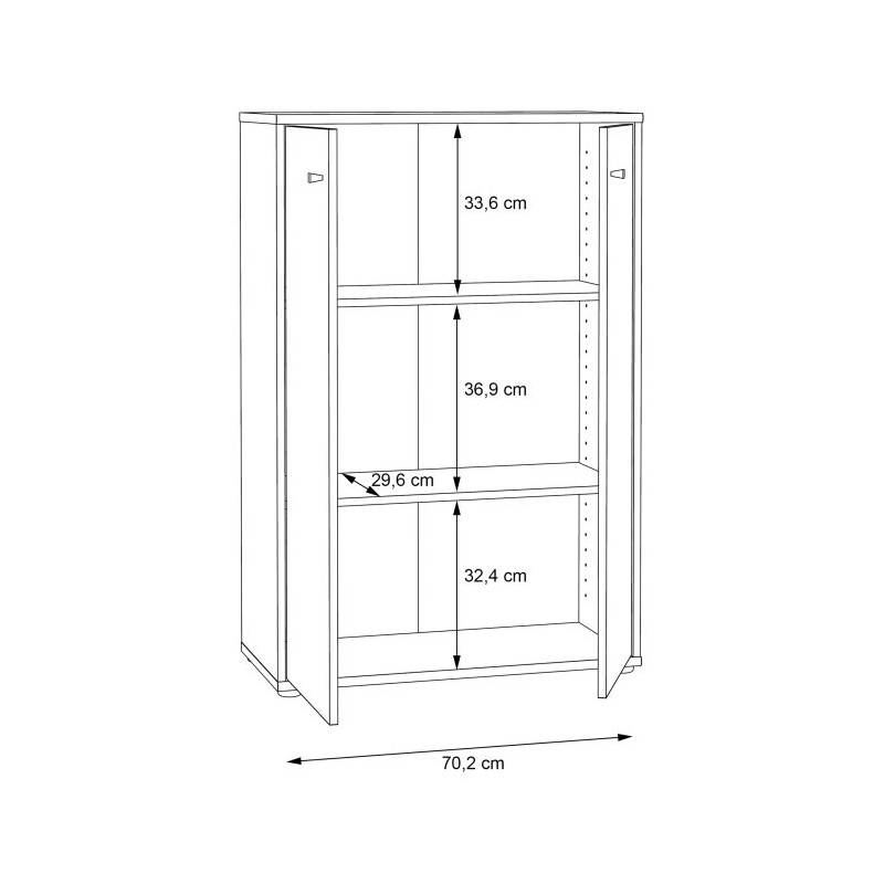 Komoda Old-Wood Vintage z półkami – industrialny styl | Domowanie.pl