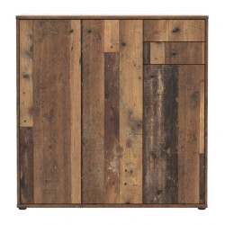 Szeroka komoda Old‑Wood Vintage 3 drzwiczki – styl nowoczesny | Domowanie.pl