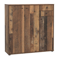 Szeroka komoda Old‑Wood Vintage 3 drzwiczki – styl nowoczesny | Domowanie.pl