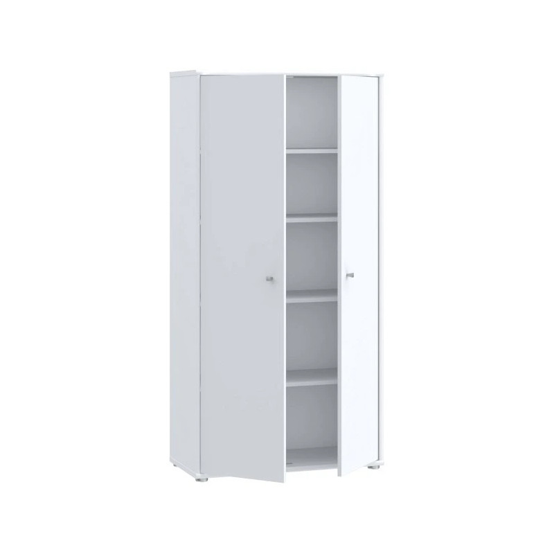 Szafka wysoka Biała 2 drzwiczki 149,5 cm – uniwersalna | Domowanie.pl