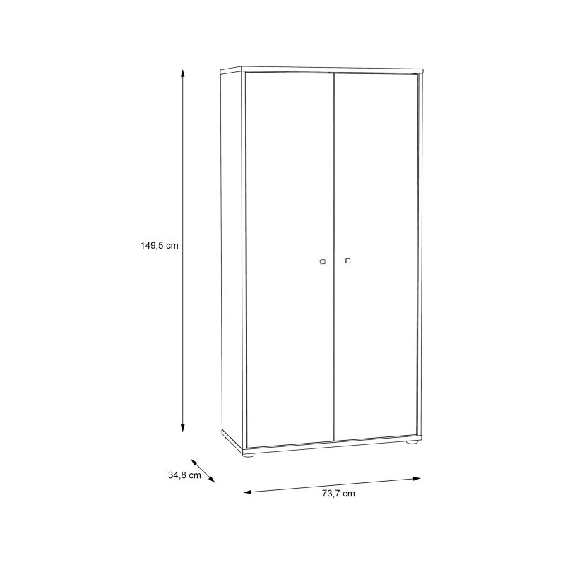 Szafka wysoka Old Wood Vintage 149,5 cm – styl industrialny | Domowanie