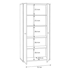 Szafka wysoka Old Wood Vintage 149,5 cm – styl industrialny | Domowanie