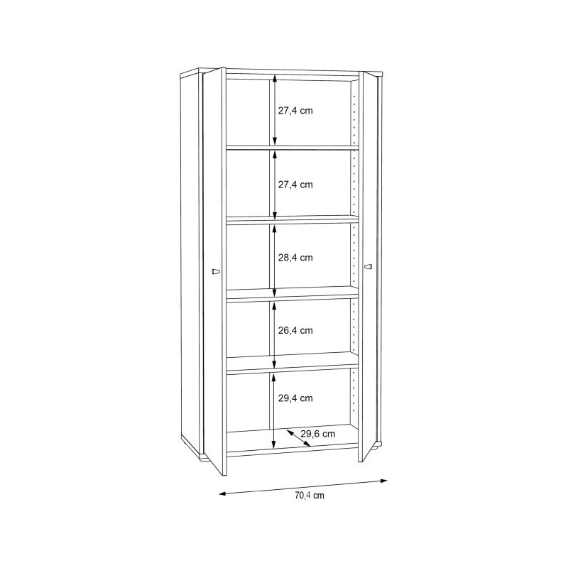 Szafka wysoka Old Wood Vintage 149,5 cm – styl industrialny | Domowanie