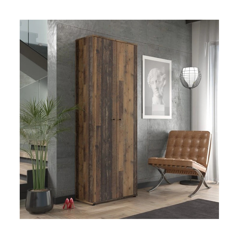 Wysoka szafa w stylu vintage – idealna do przechowywania | Sklep Domowanie