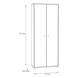 Wysoka szafa w stylu vintage – idealna do przechowywania | Sklep Domowanie