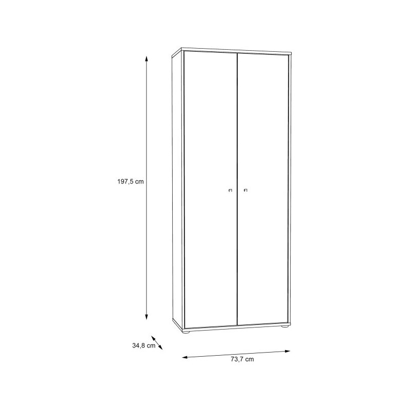 Wysoka szafa w stylu vintage – idealna do przechowywania | Sklep Domowanie