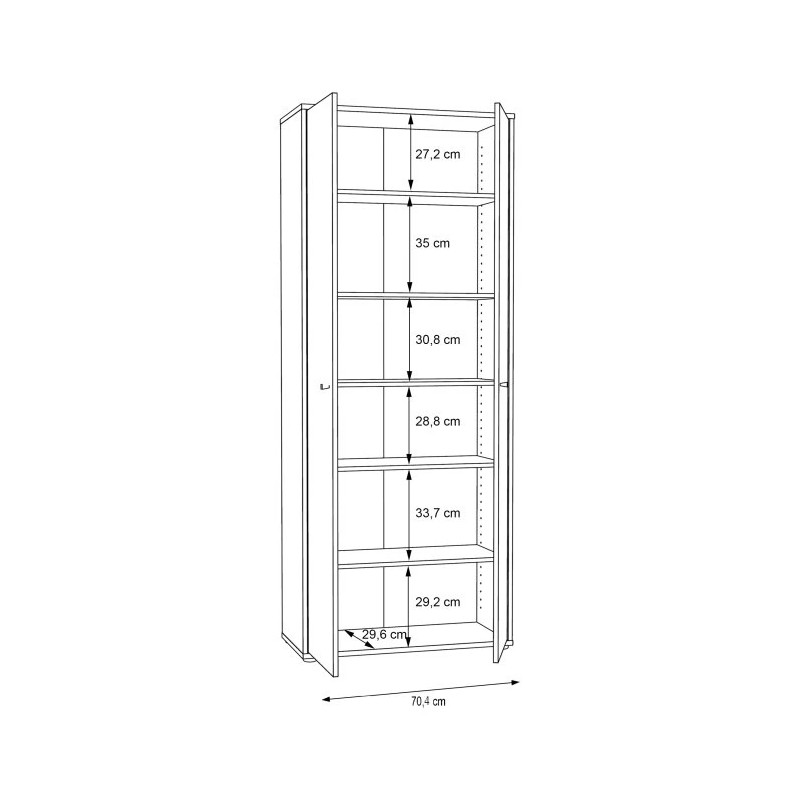 Wysoka szafa w stylu vintage – idealna do przechowywania | Sklep Domowanie