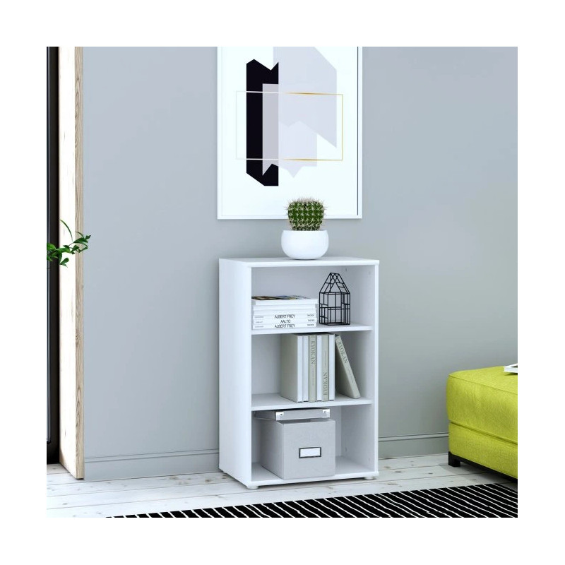 Biały regał 54 cm – nowoczesny mebel do książek i dekoracji | Domowanie.pl