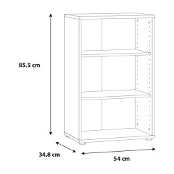 Biały regał 54 cm – nowoczesny mebel do książek i dekoracji | Domowanie.pl