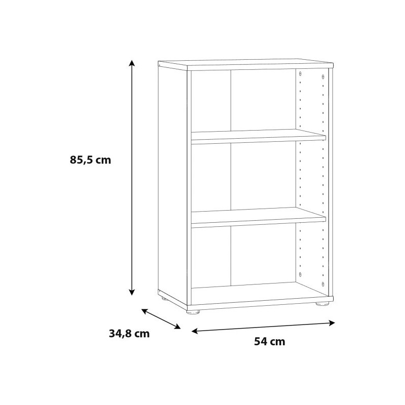 Biały regał 54 cm – nowoczesny mebel do książek i dekoracji | Domowanie.pl