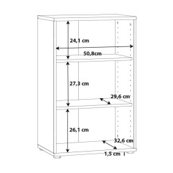 Biały regał 54 cm – nowoczesny mebel do książek i dekoracji | Domowanie.pl
