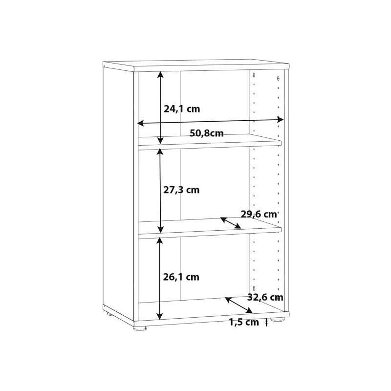 Biały regał 54 cm – nowoczesny mebel do książek i dekoracji | Domowanie.pl