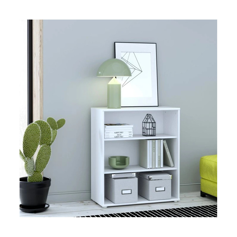 Mały regał biały NET106 – idealny do salonu lub biura | Domowanie