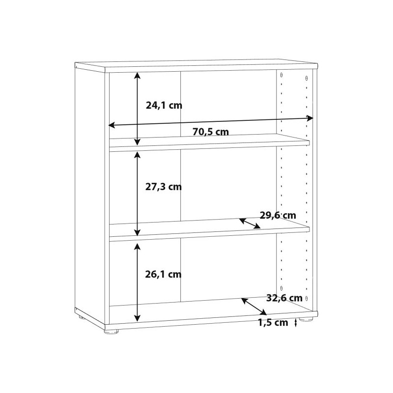 Mały regał biały NET106 – idealny do salonu lub biura | Domowanie