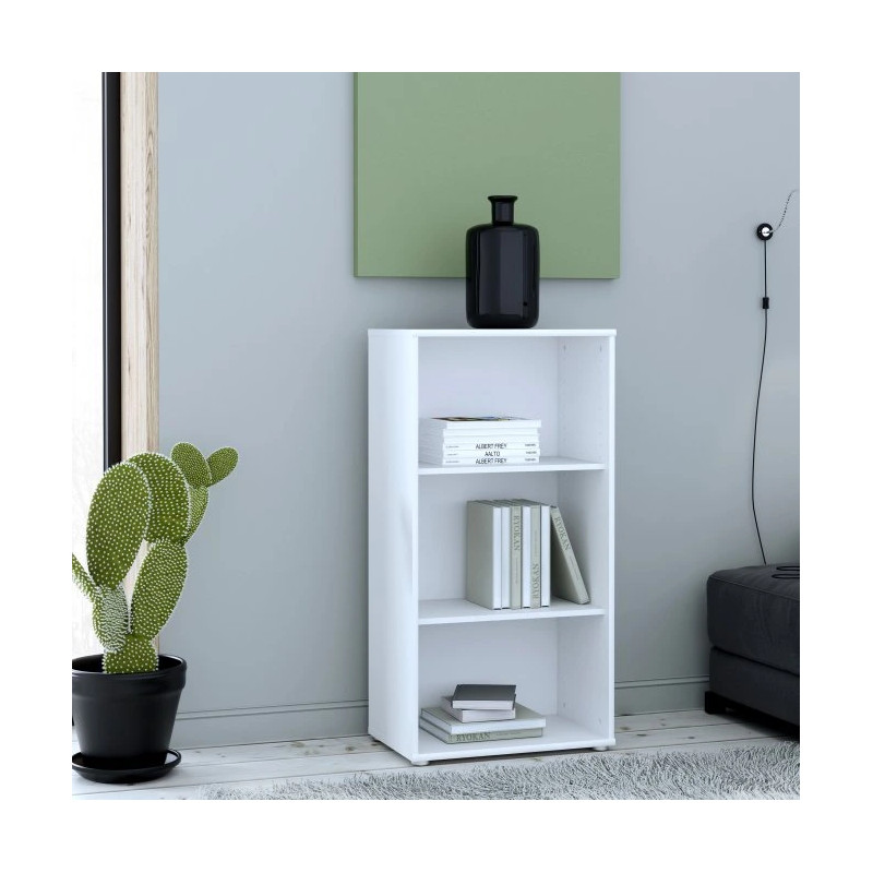 Biały regał NET106 – idealny do gabinetu lub salonu | Domowanie