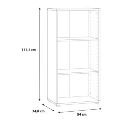 Biały regał NET106 – idealny do gabinetu lub salonu | Domowanie