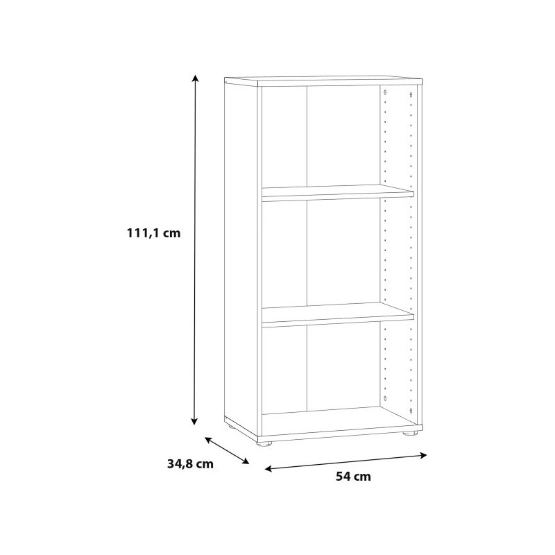 Biały regał NET106 – idealny do gabinetu lub salonu | Domowanie