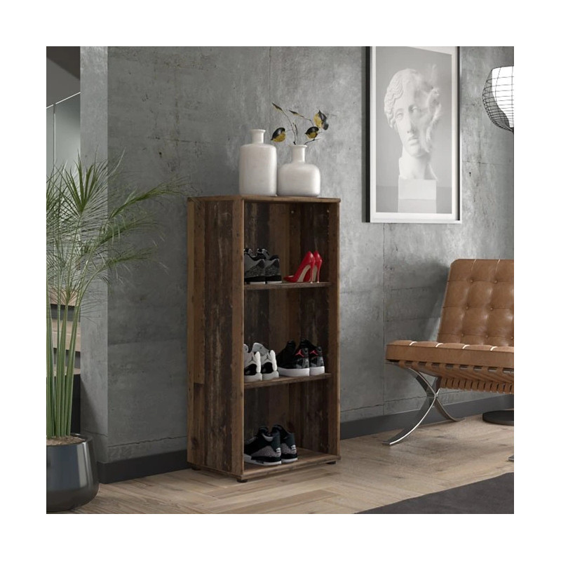 Regał vintage NET106 – mały, stylowy mebel do salonu lub gabinetu