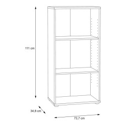 Regał vintage NET106 – mały, stylowy mebel do salonu lub gabinetu