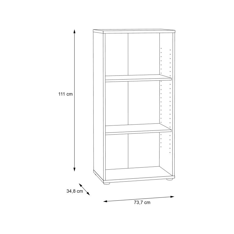 Regał vintage NET106 – mały, stylowy mebel do salonu lub gabinetu