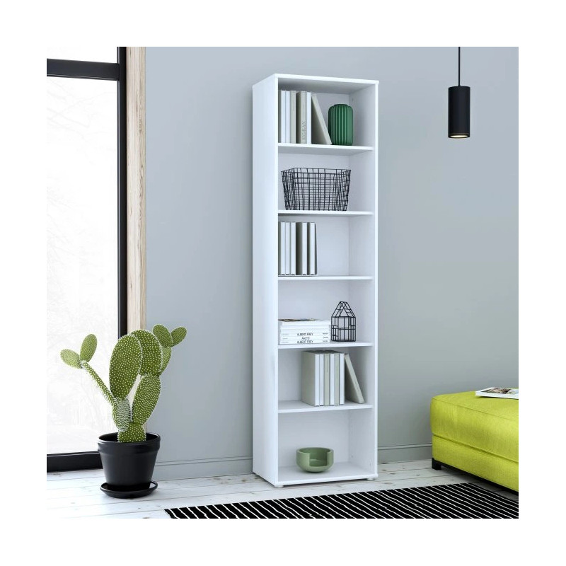 Biały regał wysoki 54 cm – praktyczny i elegancki | Domowanie.pl